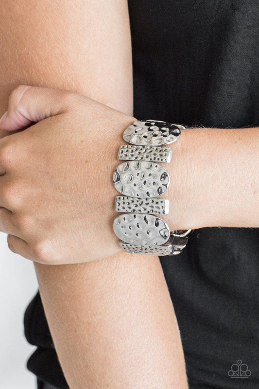 Paparazzi Accessories-Cave Cache - Silver Bracelet