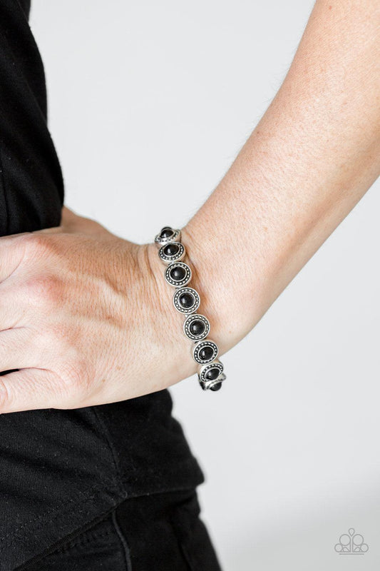 Paparazzi Accessories-Globetrotter Goals - Black Bracelet