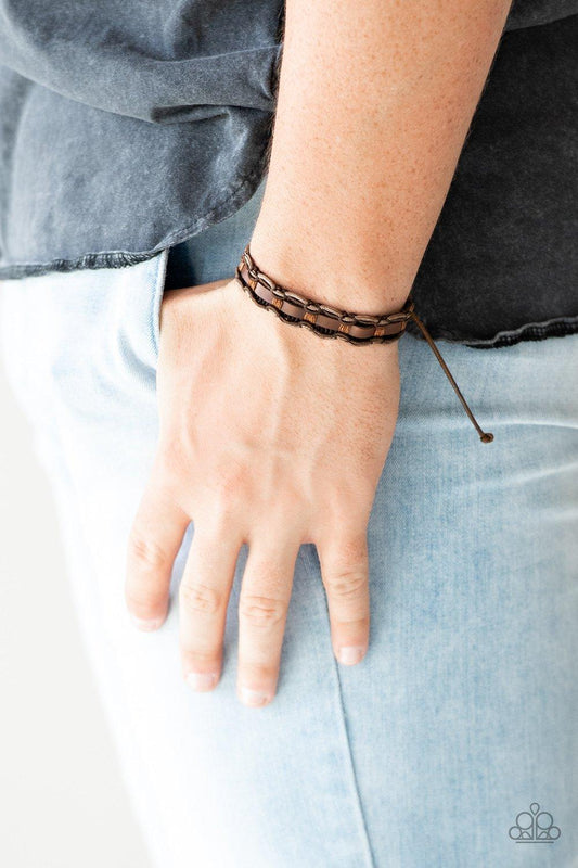 Paparazzi Accessories-Modern Pioneer - Brown Urban Bracelet