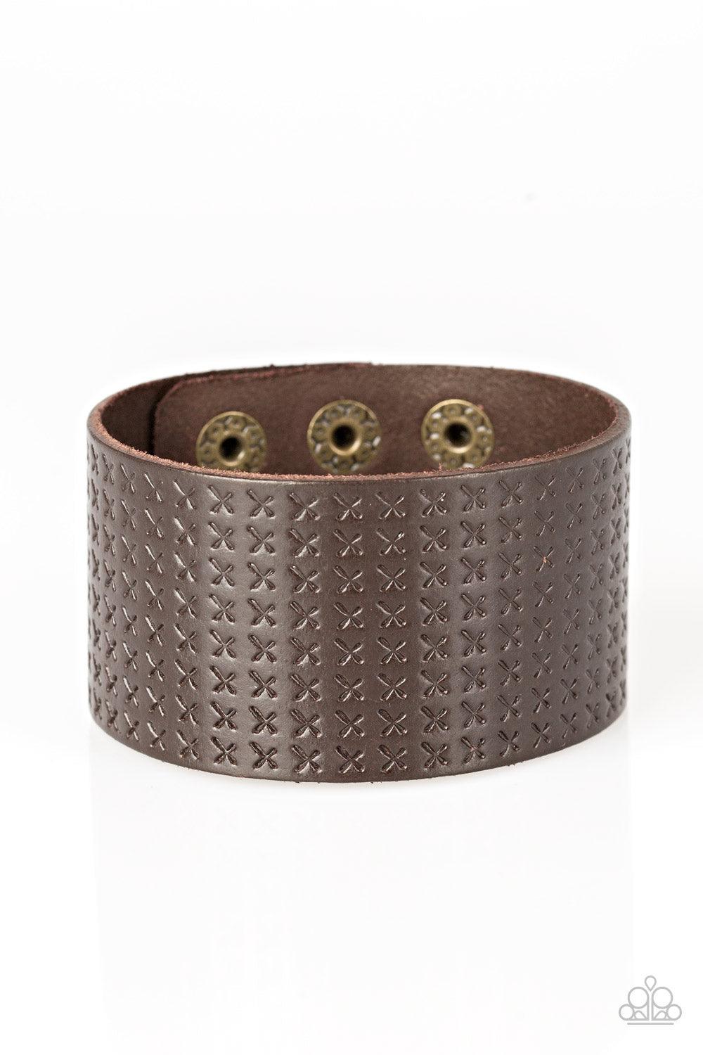 Paparazzi Accessories-Wild Wrangler - Brown Urban Bracelet