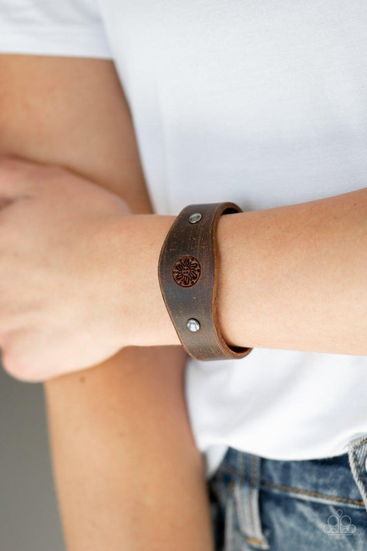 Paparazzi Accessories-Pleasantly Pioneer - Brown Urban Bracelet