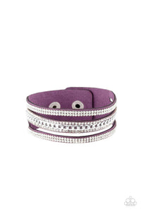 Rollin In Rhinestones Purple Bracelet - Jewelry by Bretta