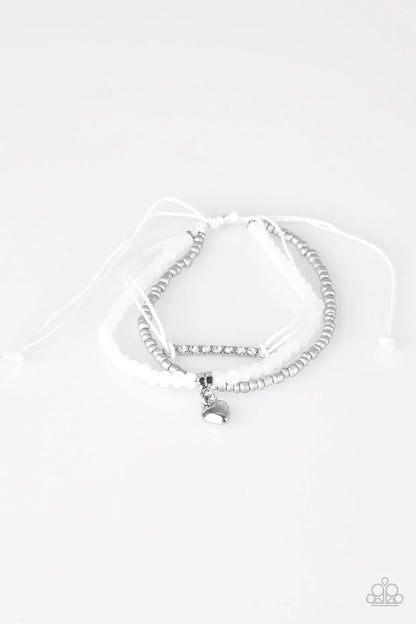 Reckless Romance White Urban Bracelet - Jewelry By Bretta - Jewelry by Bretta