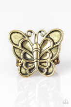 Paparazzi Accessories-Sky High Butterfly - Brass Ring
