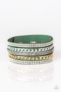 Paparazzi Accessories-Fashion Fiend - Green Bracelet