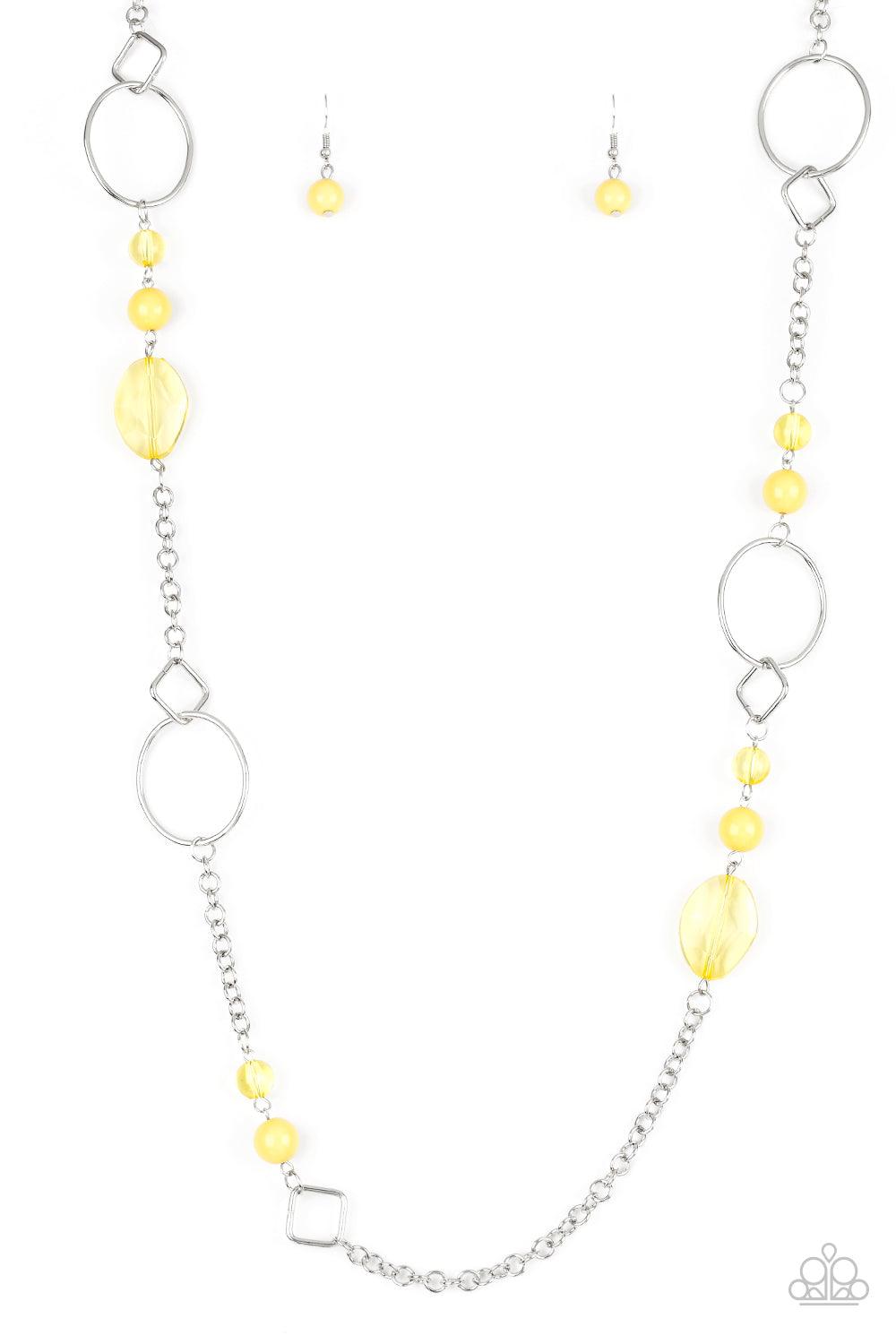 Paparazzi Accessories-Very Visionary - Yellow Necklace