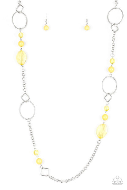 Paparazzi Accessories-Very Visionary - Yellow Necklace