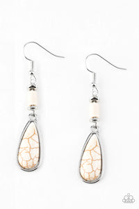 Courageously Canyon White Earrings - Jewelry by Bretta