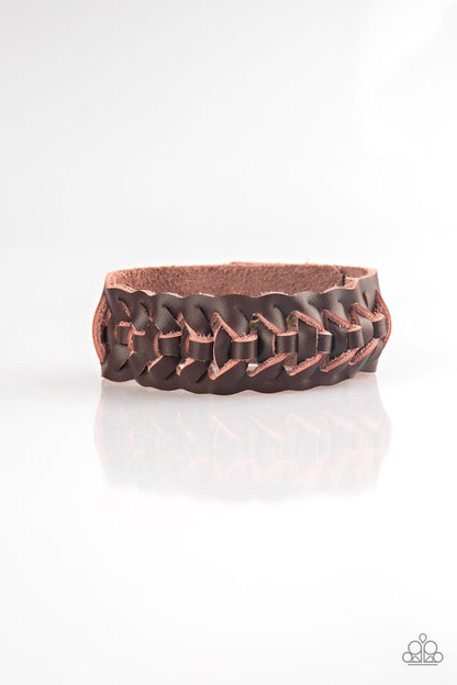 Paparazzi Accessories-Rustle Up - Brown Urban Bracelet