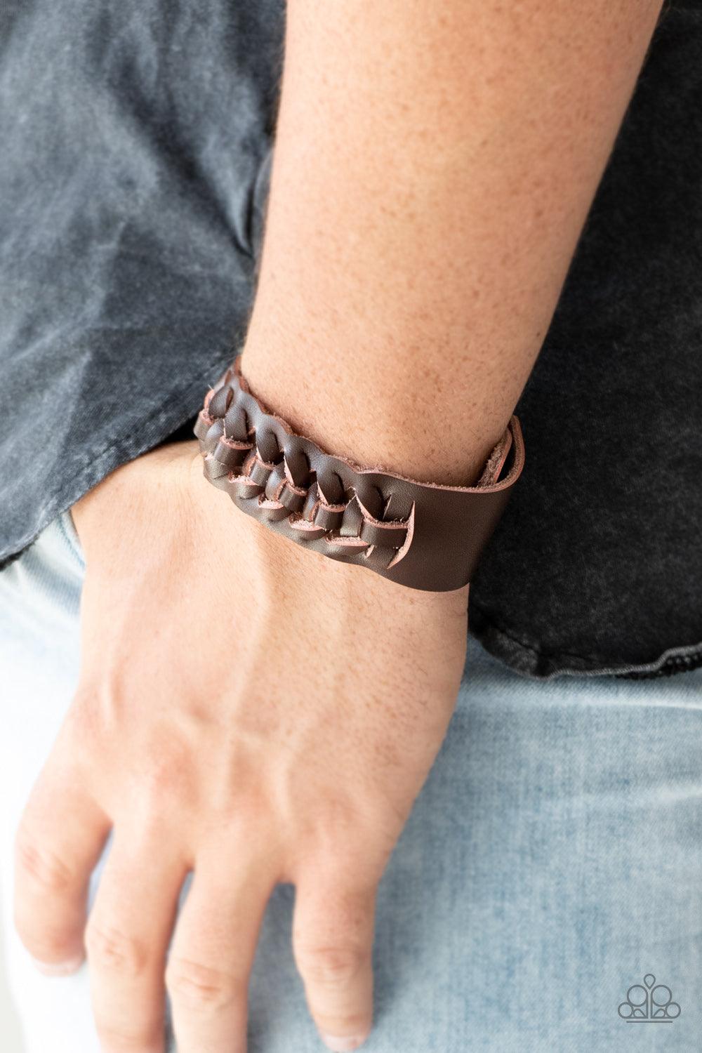 Paparazzi Accessories-Rustle Up - Brown Urban Bracelet
