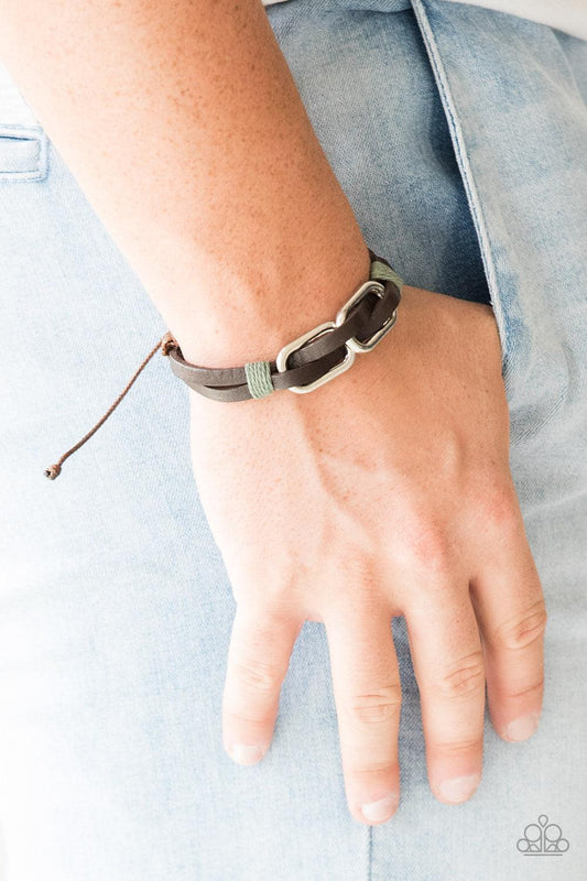 Paparazzi Accessories-MOUNTAINEER Time Zone - Green Urban Bracelet