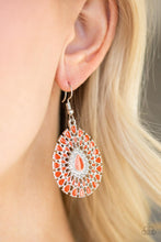 Paparazzi Accessories-City Chateau - Orange Earrings