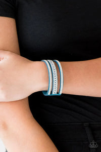 Rollin In Rhinestones Blue Wrap Bracelet - Jewelry by Bretta