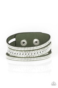 Rollin In Rhinestones Green Bracelet - Jewelry by Bretta