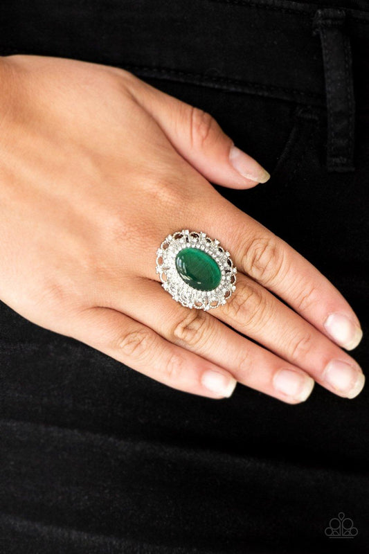 Paparazzi Accessories-BAROQUE The Spell - Green Ring