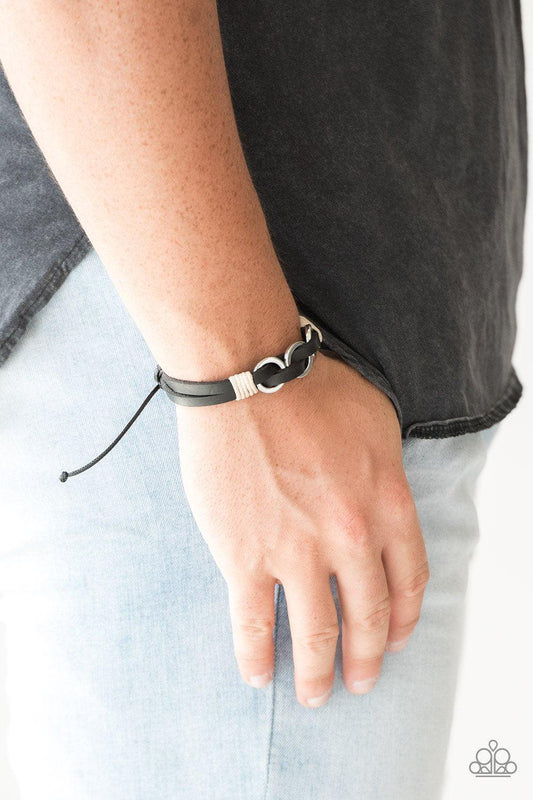 Paparazzi Accessories-Off-Road Tourist - Black Urban Bracelet