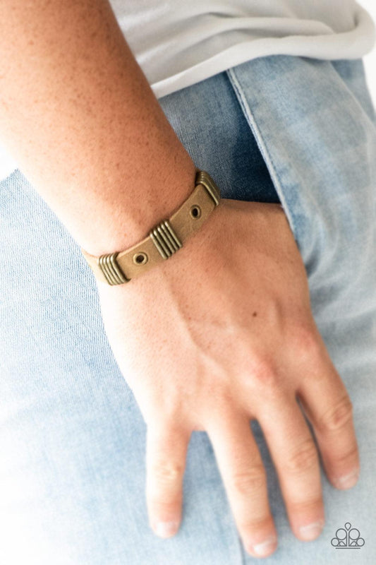 Paparazzi Accessories-Plainly Pirate - Brown Urban Bracelet