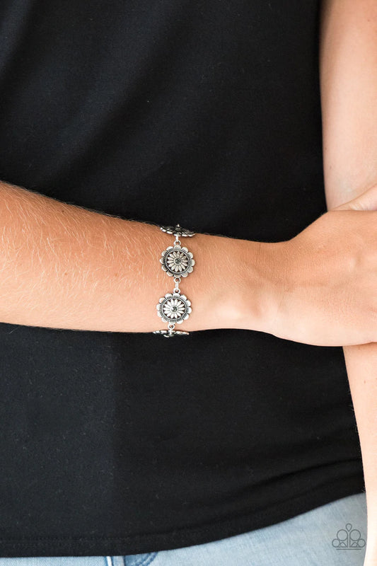 Funky Flower Child Silver Bracelet - Jewelry by Bretta