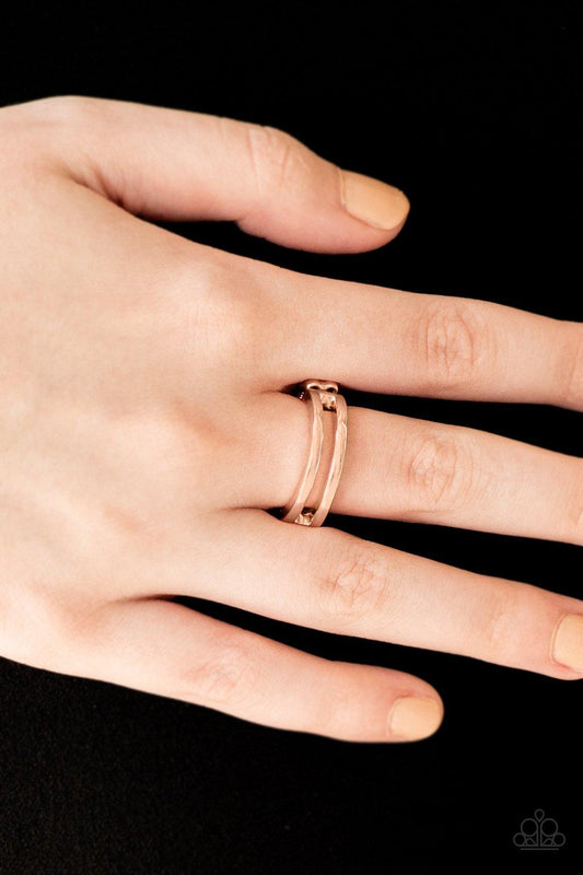 Paparazzi Accessories-I Need Space - Rose Gold Ring