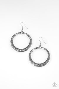 Paparazzi Accessories-Mayan Mantra - Silver Earrings
