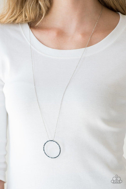 Paparazzi Accessories-Center Of Attention - Blue Necklace