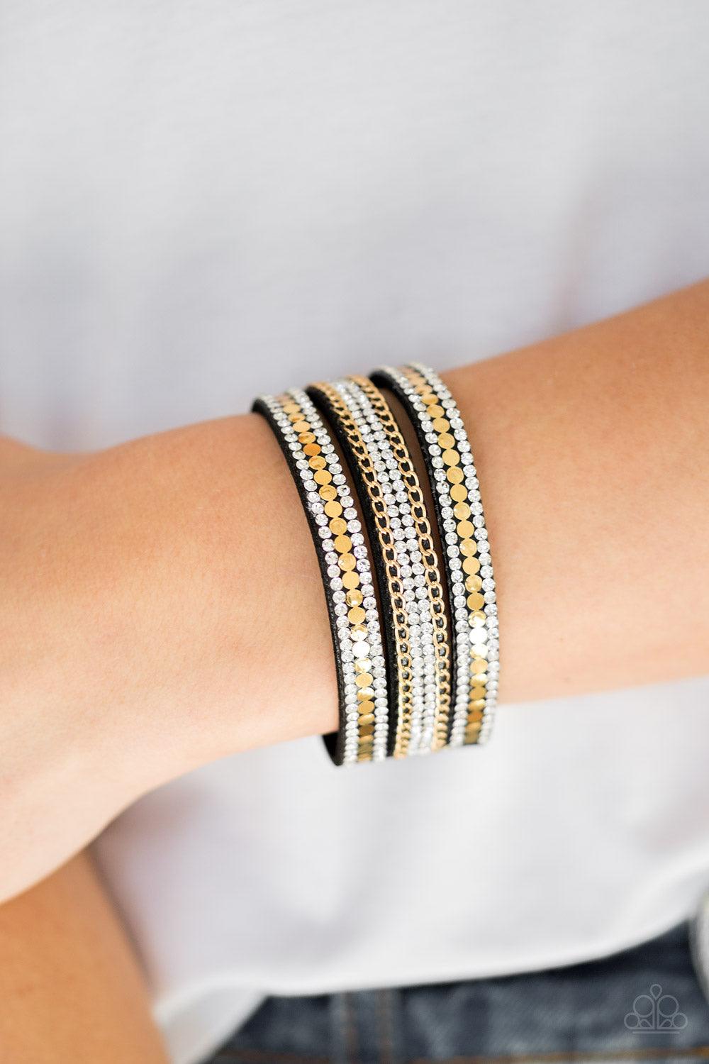 Paparazzi Accessories-Fashion Fanatic - Gold Bracelet