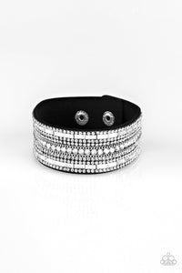 Paparazzi Accessories-Rebel Radiance - Black Wrap Bracelet