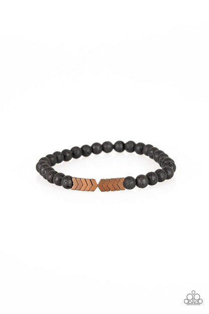 Paparazzi Accessories-Lost Arrow - Copper Lava Rock Bracelet