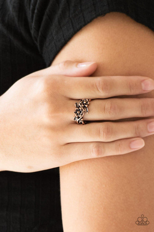 Paparazzi Accessories-Stop and Smell The Flowers - Copper Ring