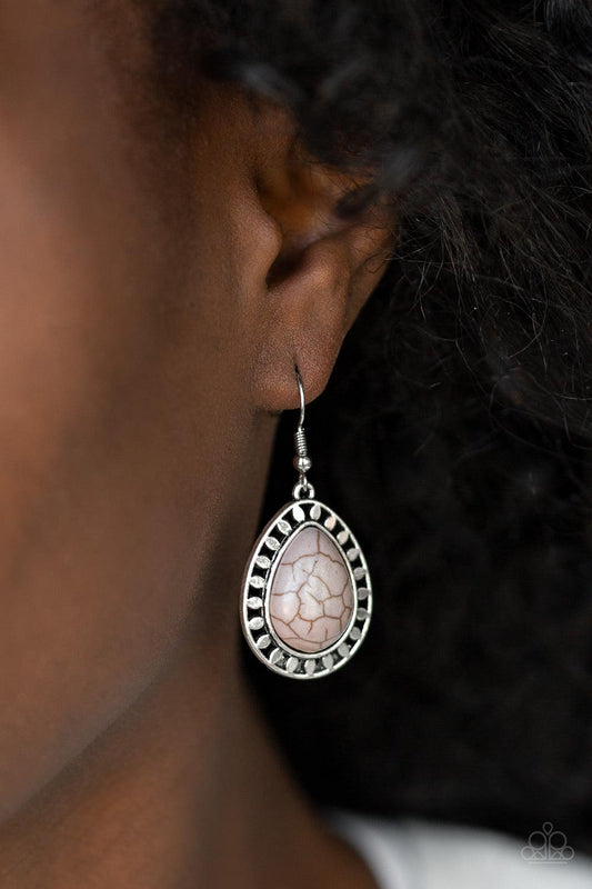 Paparazzi Accessories-Sahara Serenity - Silver Earrings