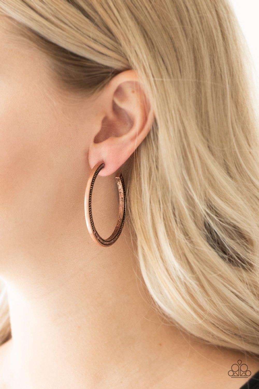 Paparazzi Accessories-This Is My Tribe - Copper Earrings