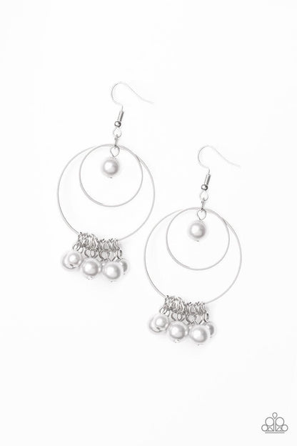 Paparazzi Accessories-New York Attraction - Silver Earrings