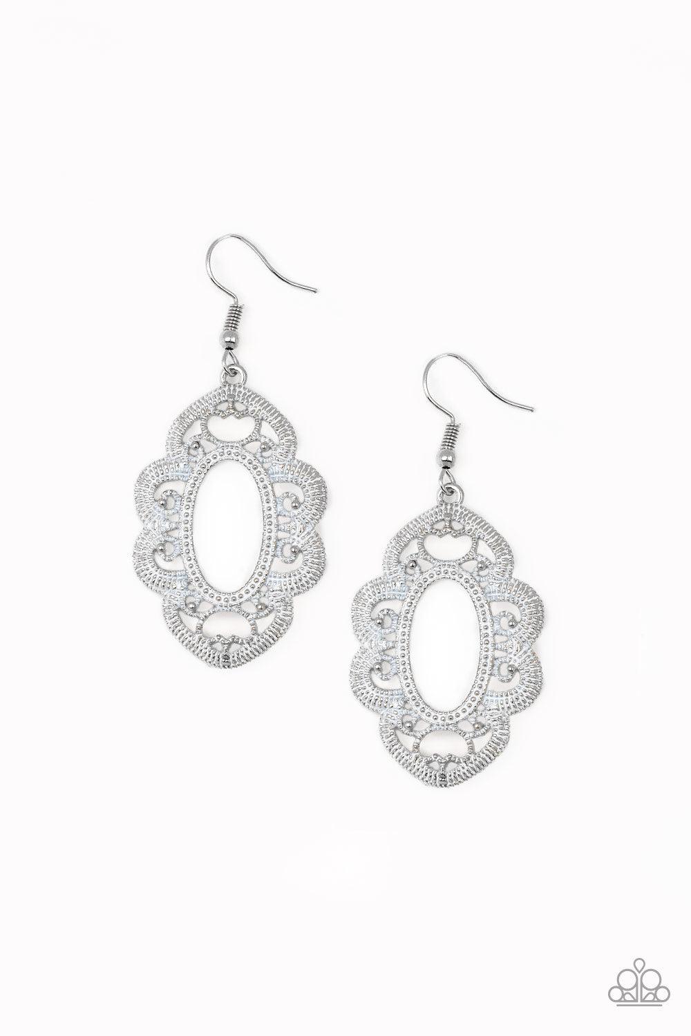 Paparazzi Accessories-Mantras and Mandalas - White Earrings