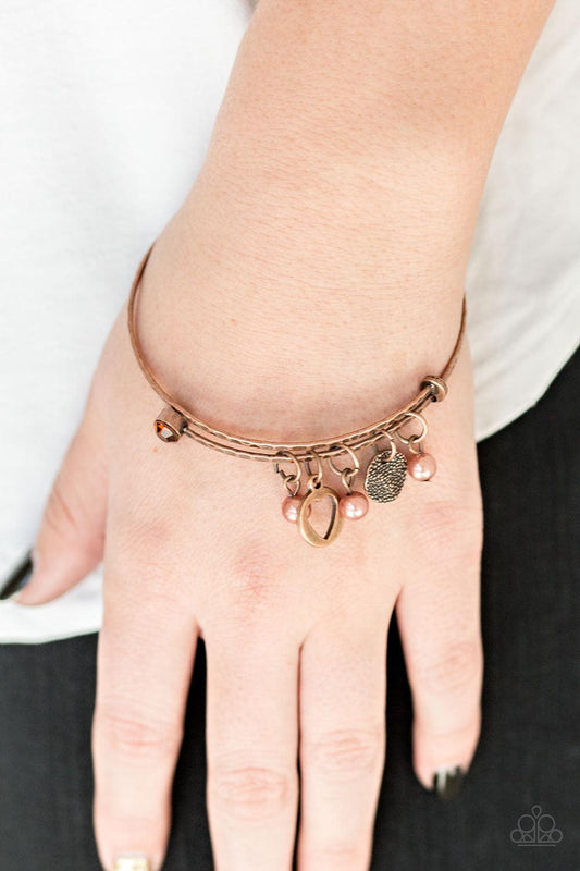 Paparazzi Accessories-Truly True Love - Copper Bracelet