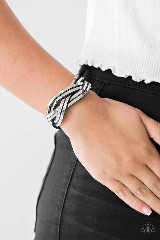 Paparazzi Accessories-Looking For Trouble - Black Bracelet