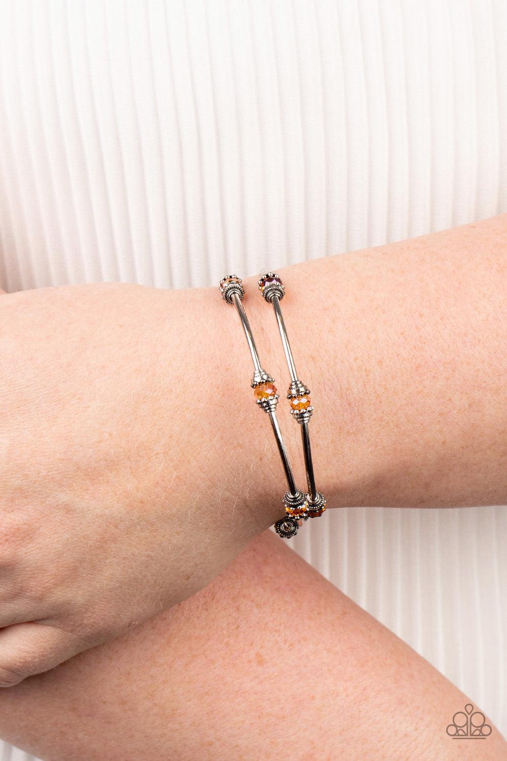 Paparazzi Accessories-Into Infinity - Orange Bracelet