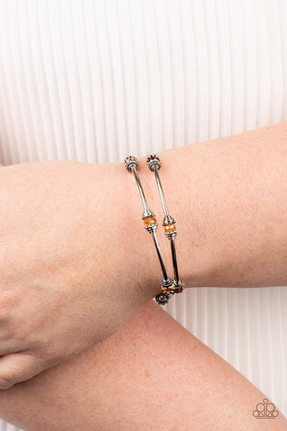 Paparazzi Accessories-Into Infinity - Orange Bracelet