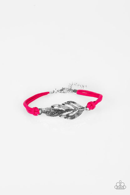 Paparazzi Accessories-Faster Than FLIGHT - Pink Bracelet