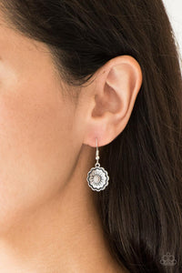 Paparazzi Accessories-Badlands Buttercup - Silver Earrings