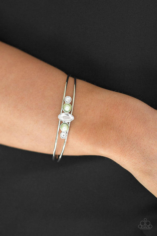 Paparazzi Accessories-Guest Of A Guest - Green Bracelet