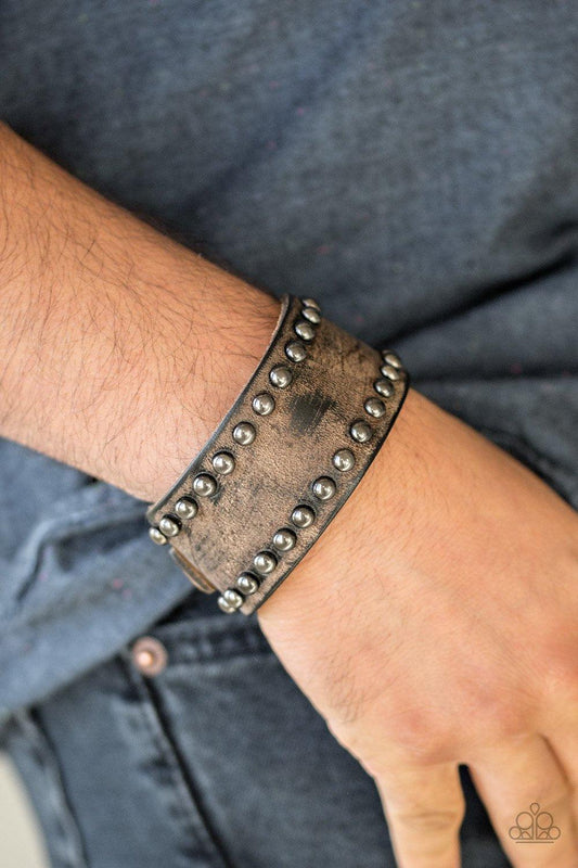 Paparazzi Accessories-Cattle Drive - Brown Urban Bracelet
