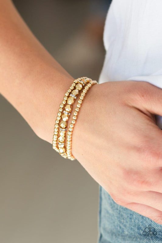 Paparazzi Accessories-Let There BEAM Light - Gold Bracelet