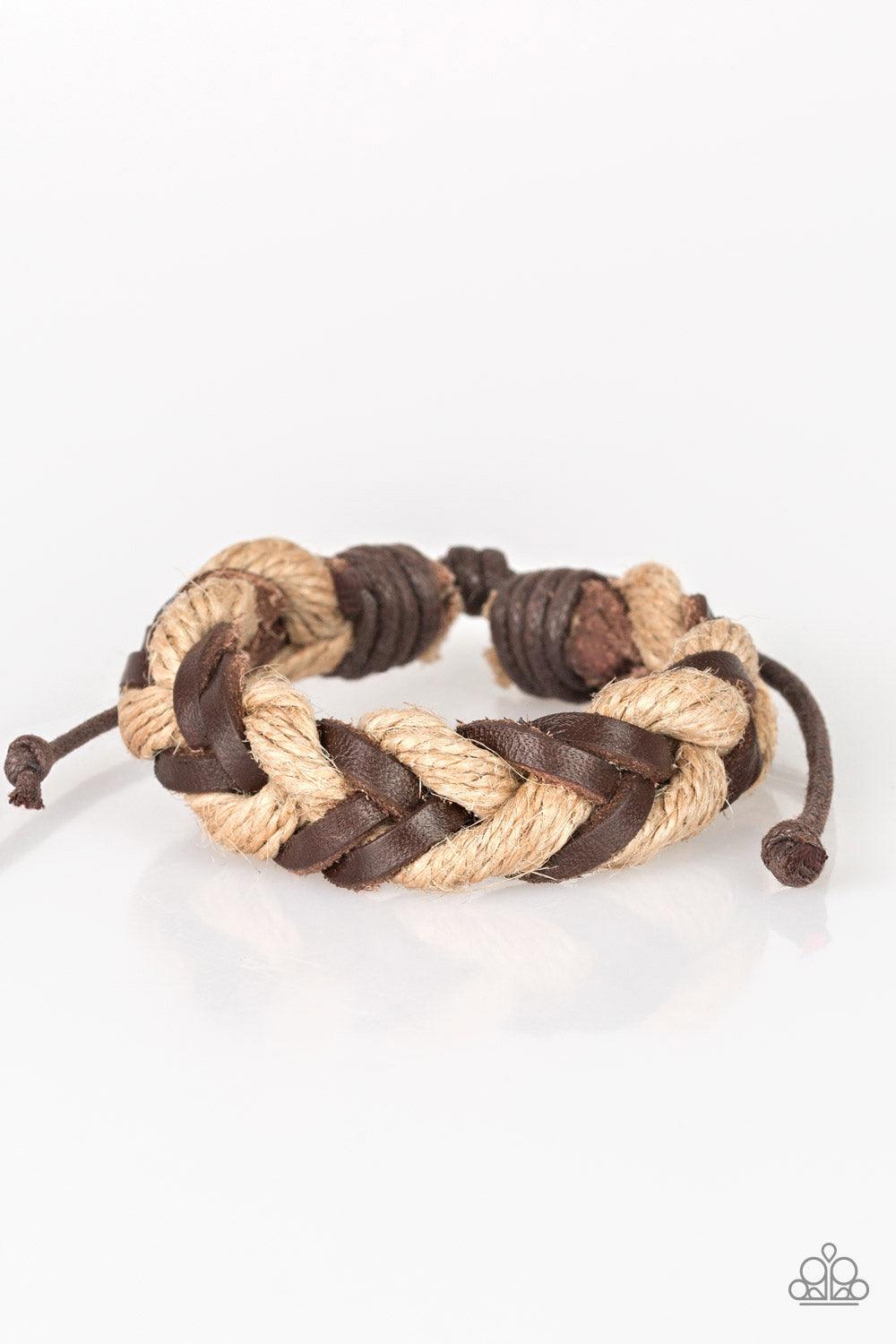 Paparazzi Accessories-Trail Marker - Brown Urban  Bracelet