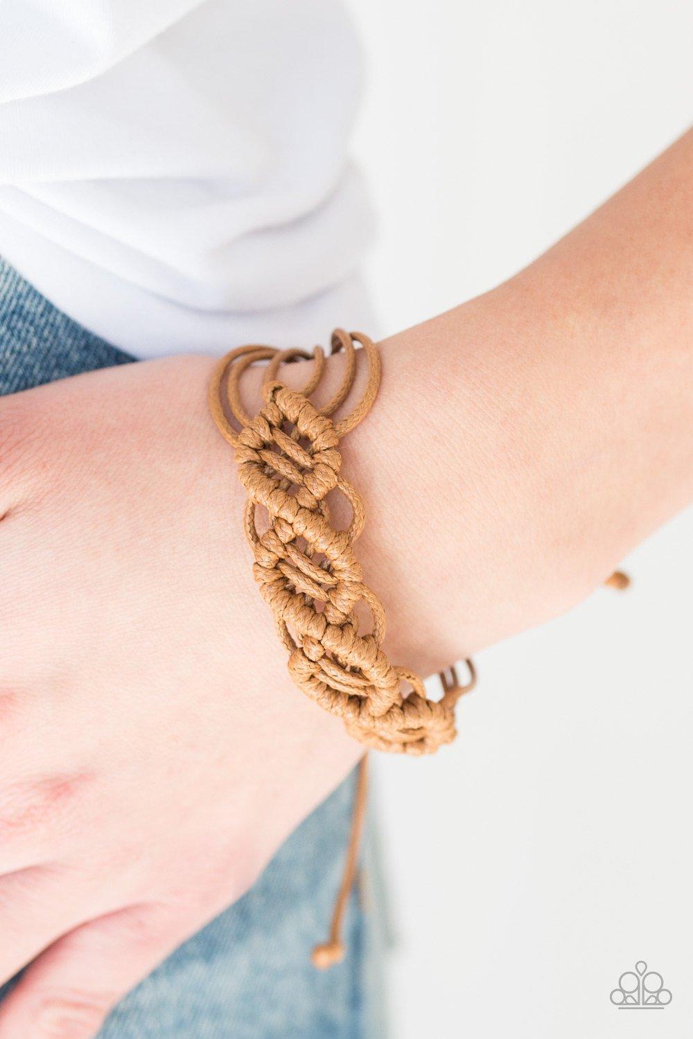 Boondocks and Bonfires Brown Urban Bracelet - Jewelry by Bretta