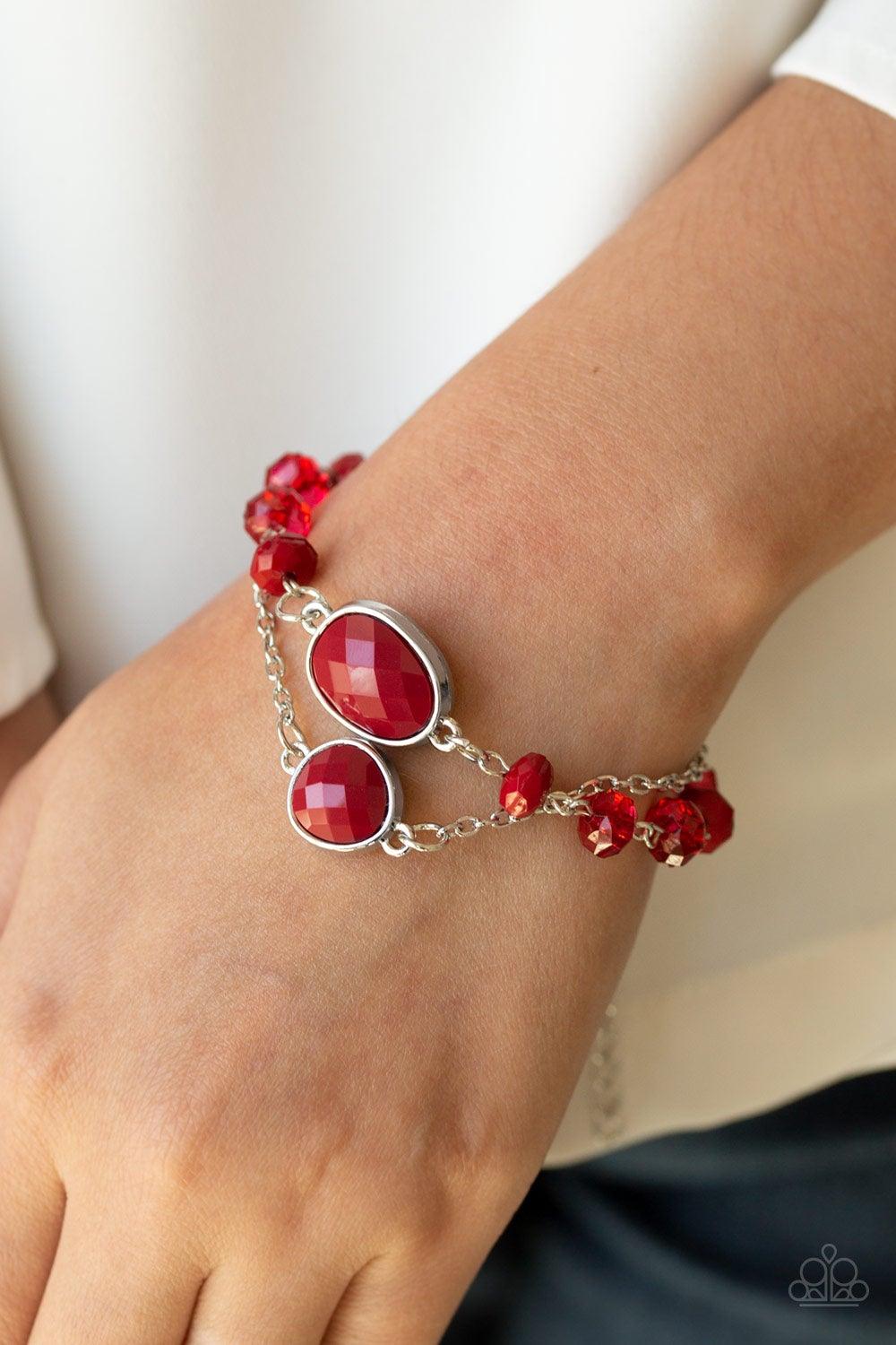 Paparazzi Accessories-Crowd Pleaser - Red Bracelet