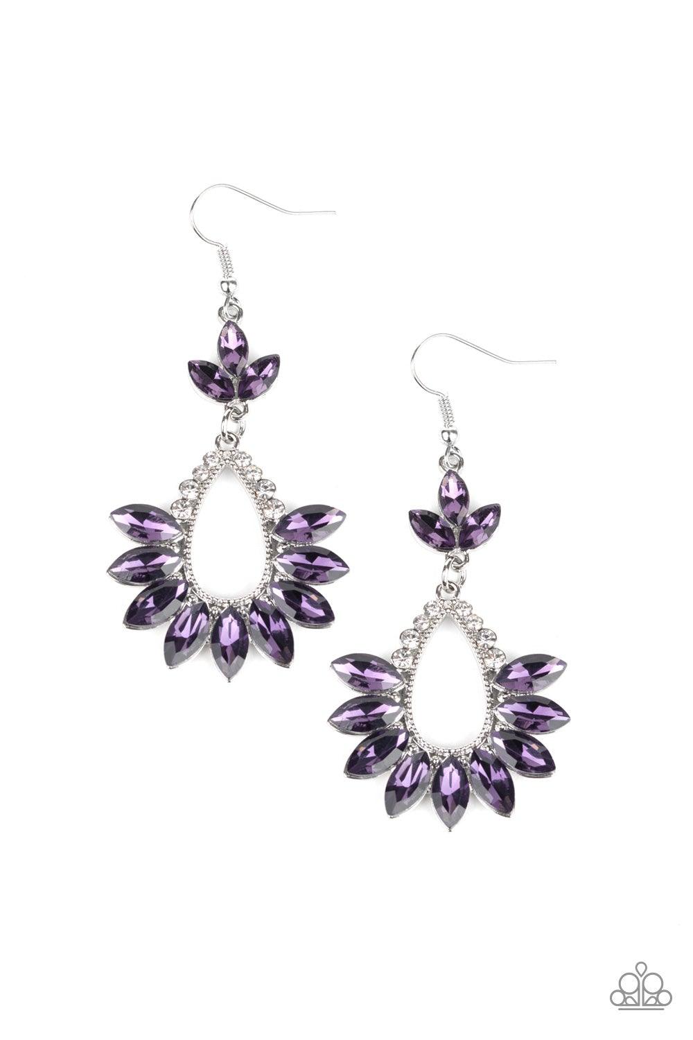 Paparazzi Accessories-Extra Exquisite - Purple Earrings