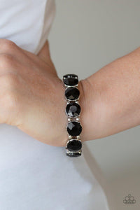 Glitzy Glamorous Black Stretch Bracelet - Jewelry By Bretta