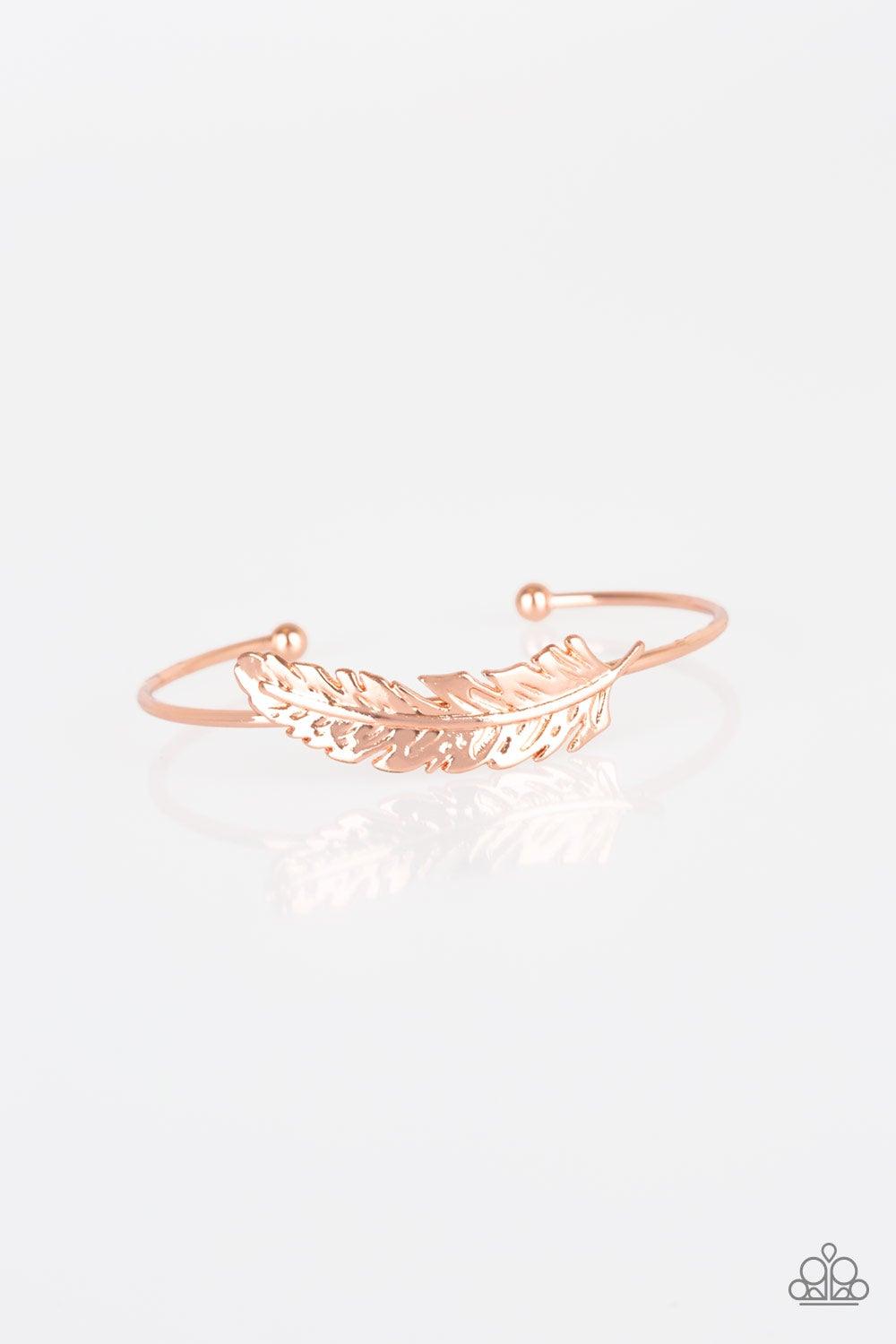 Paparazzi Accessories-How Do You Like This FEATHER? - Copper - jewelrybybretta