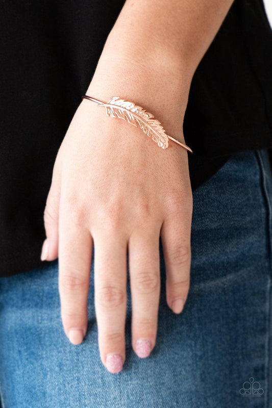 Paparazzi Accessories-How Do You Like This FEATHER? - Copper - jewelrybybretta
