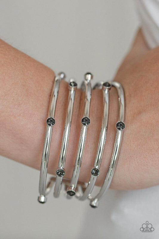 Paparazzi Accessories-Sugarlicious Sparkle - Silver Cuff Bracelet